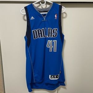 Dirk Nowitzi Dallas Mavericks Adidas Basketball Jersey